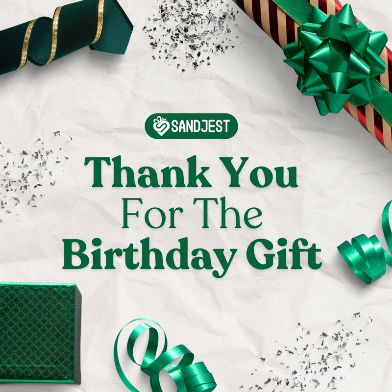 Celebrate sibling love with a thank you for the thoughtful thank you for the birthday gift.