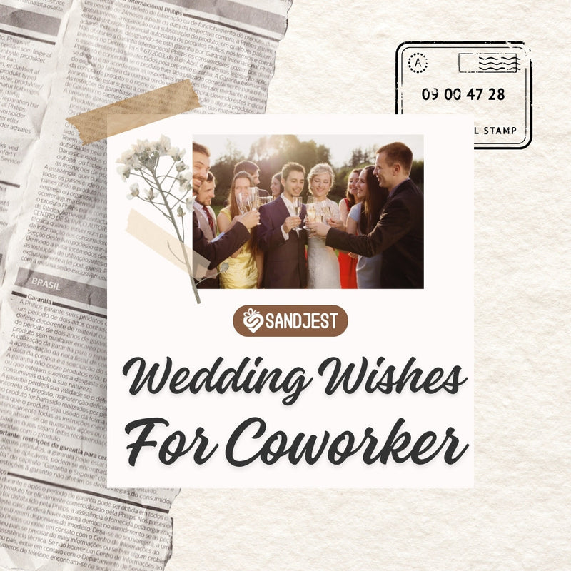 Express best wedding wishes for coworkers with a sincere and heartfelt message on their wedding day.