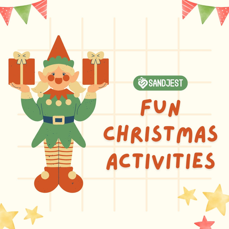 Discover fun Christmas activities for the whole family with a simple and colored design.