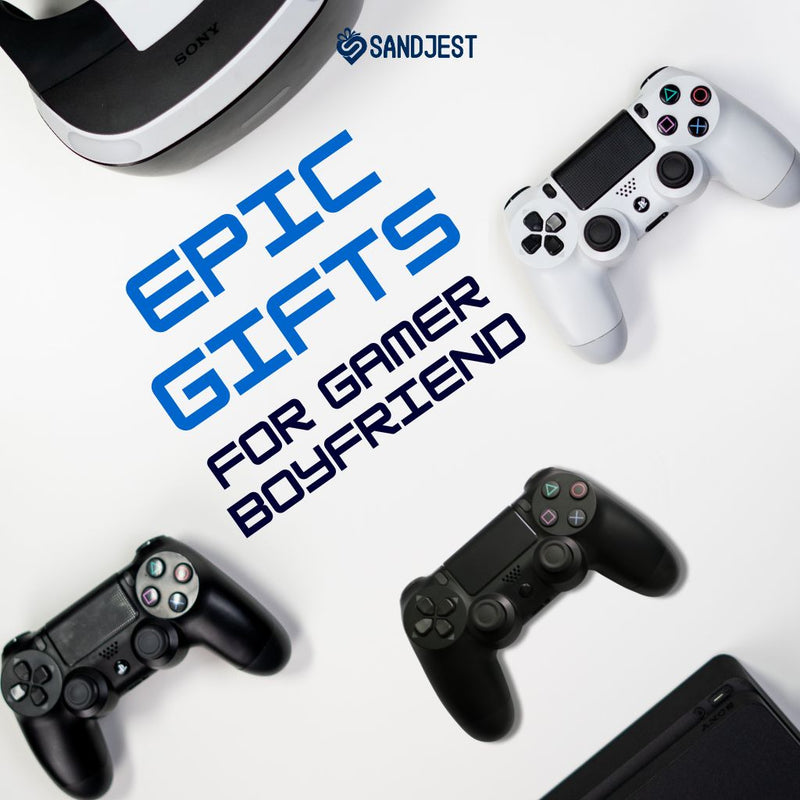 Showcase of 'Level Up Your Love with 45+ Epic Gifts for Gamer Boyfriend', featuring a variety of unique and exciting gaming-related presents