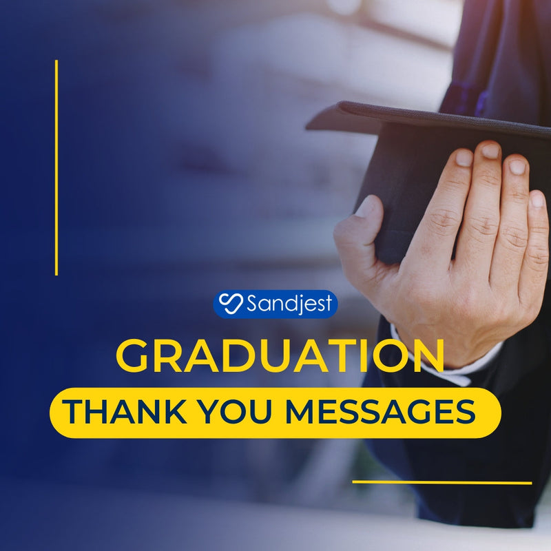 Elegant handwritten graduation thank you message on classic parchment paper