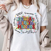 Sandjest T-Shirt Mental Health Matters Gift for Women Girl Friend