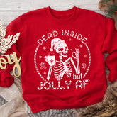 Sandjest Funny Skeleton Sweatshirt Christmas Gift for Cocoa Lover Friend Women
