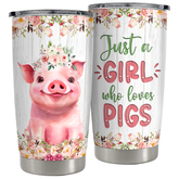 Pig Tumbler 20oz Stainless Steel Insulated Cup