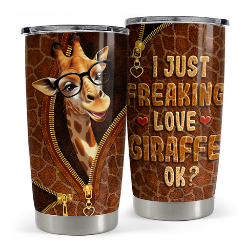 Giraffe Tumbler 20oz Stainless Steel Insulated Cup
