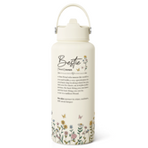 Christian Inspiration Water Bottle 32oz Stainless Steel with Lid & Straw, Inspirarional Insulated Bottles for Women Girls, Religious Inspirational Gift Idea for Birthday Christmas