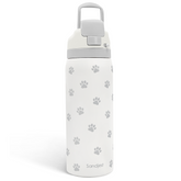Paw Print Insulated Stainless Steel Water Bottle with Straw for Sports and Travel, 32oz, Gifts for Dog Cat Mom Women Girls Friends Teens Birthday Christmas
