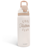 Teacher Insulated Stainless Steel Water Bottle with Straw for Sports and Travel, Cool Teachers Club, 32oz, Gifts for Women Apperciation Birthday Christmas