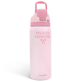 Pilates Insulated Stainless Steel Water Bottle with Straw for Sports and Travel, Pilates Princess, 32oz, Gifts for Women Workout Pilates Lover Birthday Christmas