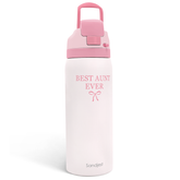 Aunt Insulated Stainless Steel Water Bottle with Straw for Sports and Travel, Best Aunt Ever, 32oz, Gifts for Women Mother's Day Birthday Christmas