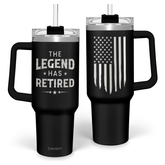 Retirement Gift for Men - 40oz Stainless Steel Insulated Coffee Tumbler with Lid & Straw, Gift Ideas for Boss Coworkers Fathers Husband, Christmas Birthday