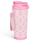 CaféMate 18oz Coffee Tumbler | Pink Tulips