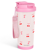 CaféMate 18oz Coffee Tumbler | Cherry Stripes