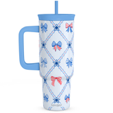 BloomSip 40oz Leak-proof Tumbler | Patriotic Bows
