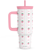 BloomSip 40oz Leak-proof Tumbler | Strawberries
