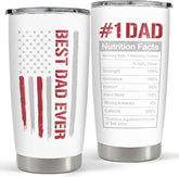 Best Dad Ever 20oz Insulated Tumbler with Lid for Father - Double-wall Insulated Stainless Steel Mug - Coffee Cup for Outdoor Travel Sport Office, Gift for Birthday Father's Day
