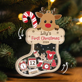 Personalized Baby's First Christmas Ornament - Custom Baby Stats Ornament, Chirstmas Shaker Ornament, Keepsake for Boy Girl Newborn Infant