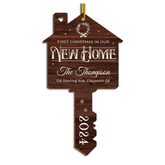 Personalized New Home Ornament - Custom Shaped Wooden Ornament, First Christmas in Our New Home Christmas Ornament, Gifts for Family, Housewarming