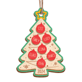 Personalized Family Ornament - Custom Name 3 Layered Wooden Ornament, Christmas Tree Star Wooden Ornament, Gift Ideas for Friends Men Women