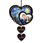 Personalized Couple Suncatcher Ornament, Custom Photo Wedding Gift, Christmas Ornaments, Anniversary Decoration