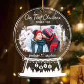 Personalized Couple Ornament - Customized Photo Shaped Acrylic Ornaments, Our First Christmas Together, Gifts for Couples