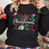 Sandjest Family Crewneck Sweatshirt 2023 Tee Christmas Shirt for Family Wife Husband Boy Girl Xmas Gift