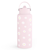 Daisy Water Bottle Stainless Steel 32oz Insulated with Lid, Flower Water Bottles Gifts for Women Girls Friends Teens Birthday Christmas