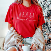 Sandjest Merry Christmas T-Shirt Hand Draw Style Gift for Friend Men Women Boy Girl
