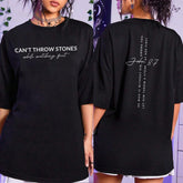 Sandjest Christian T-Shirt Let Him Throw a Stone at Her First Gift for Women Girl Friends