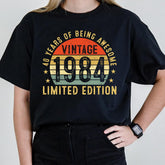 40th Birthday 1984 40 Years Of Being Awesome Retro T-Shirt