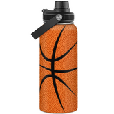 SANDJEST Basketball Water Bottle 32oz Stainless Steel Insulated Bottles for Men Women Sports Lovers Fan Players Coach - Basketball Gifts for Birthday Christmas