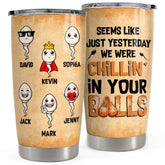 Chillin' In Dad Balls Personalized Funny Tumbler Cup