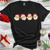 Personalized Christmas T-Shirt Decorated With Santa Claus