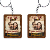 Personalized Couple Photo Keychain Lover I'm Yours No Return