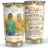 Personalized Mother Daughter Tumbler Sunflower For Woman Mama Girl
