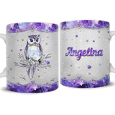 Personalized Owl Mug Jewelry Drawing Style