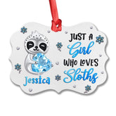 Personalized Sloth Ornament Jewelry Style Love Sloths