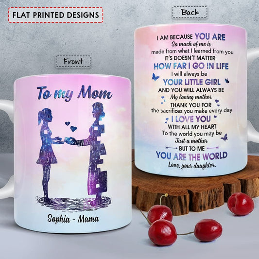 Personalized To My Mom Mug From Daughter You're The World