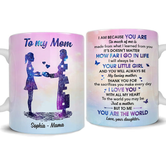 Personalized To My Mom Mug From Daughter You're The World