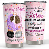 Personalized Tumbler Funny Gifts For Sister Bestie