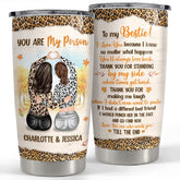 Personalized Tumbler Leopard Style For Bestie Soulmate Friendship