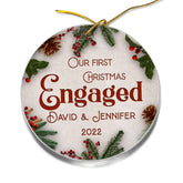 Personalized Acrylic Ornament First Xmas Engaged