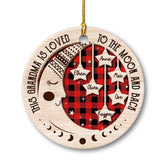 Personalized Ceramic Grandma Ornament Grandmother And Kids