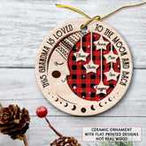 Personalized Ceramic Grandma Ornament Grandmother And Kids