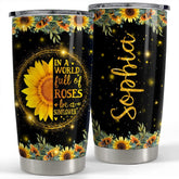 Personalized Sunflower Tumbler Glitter Gift For Women Girl Mother