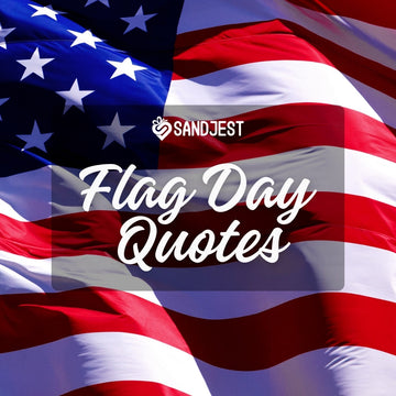 Colorful illustration depicting Flag Day celebration.