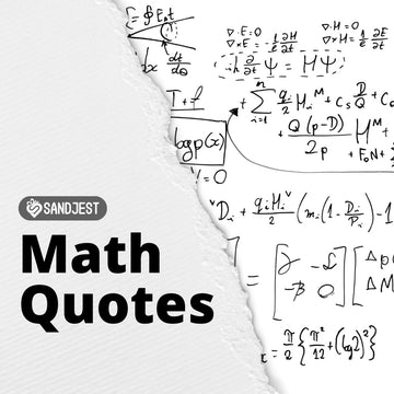 Math quotes with intricate equations on a torn paper background, blending inspiration with mathematical complexity.