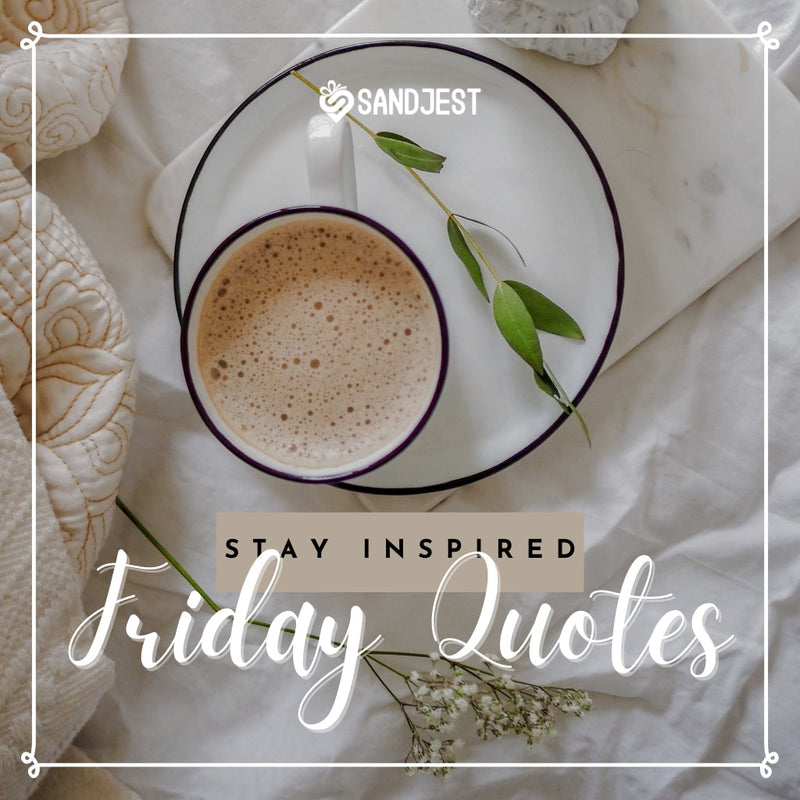 Inspirational Friday quote on a serene background to uplift your spirit