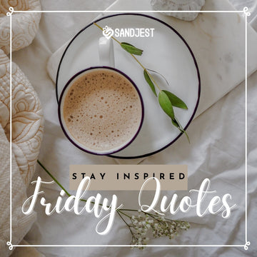 Inspirational Friday quote on a serene background to uplift your spirit