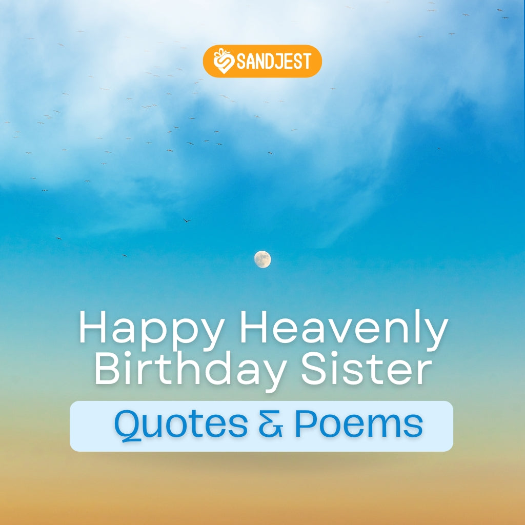 Inspiring image for happy heavenly birthday sister quotes and poems with a sunset and butterflies
